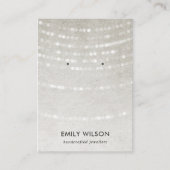 RUSTIC SILVER LIGHT STRINGS STUD EARRING DISPLAY VISITEKAARTJE (Voorkant)