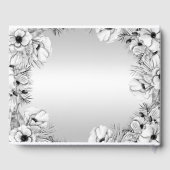 Rustic Silver White Anemone Gold Geometric Wedding Gastenboek (Achterkant)