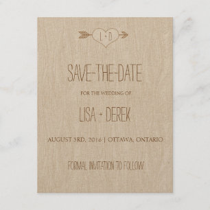 Rustic Simple Woodgrain slaat de datum op Save The Date