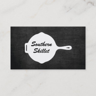 RUSTIC SKILLET LOGO VOOR RESTAURANTS, CATERING I VISITEKAARTJE