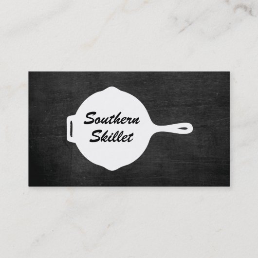 RUSTIC SKILLET LOGO voor RESTAURANTS, CATERING I Visitekaartje (Voorkant)