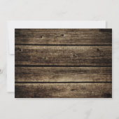 Rustic slaat de datum op | Barn Wood Lace en Burla Save The Date (Achterkant)