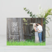 Rustic slaat de datum op save the date (Staand voorkant)