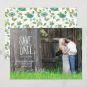 Rustic slaat de datum op save the date (Voorkant / Achterkant)