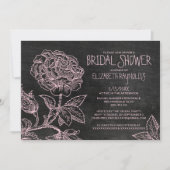 Rustic Slate Bridal Shower Invitations Kaart (Voorkant)