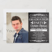 Rustic Slate  Custom Graduparty foto Kaart (Voorkant)