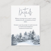 Rustic Slate Gray Forest Wedding Details Advice Ca Advieskaart (Voorkant)