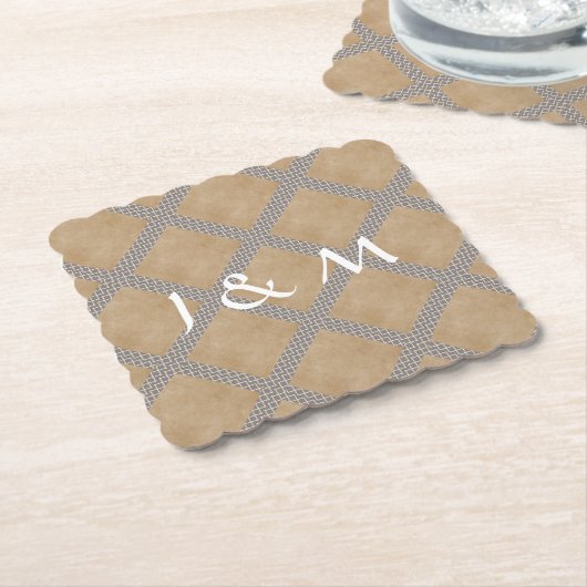 Rustic Slate Grey wegwerptafel Kartonnen Onderzetters (Gebogen)