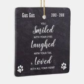 Rustic Slate Herdenking Quote Keepslag Memorial Keramisch Ornament (Rechts)