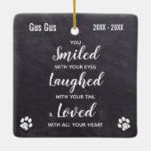 Rustic Slate Herdenking Quote Keepslag Memorial Keramisch Ornament (Achterkant)