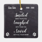 Rustic Slate Herdenking Quote Keepslag Memorial Keramisch Ornament (Voorkant)