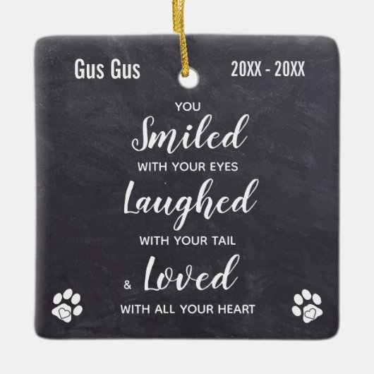 Rustic Slate Herdenking Quote Keepslag Memorial Keramisch Ornament (Voorkant)