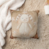 Rustic Sleeping Bunny Rabbit Stars Nursery Kussen (Deken)