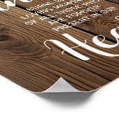 Rustic slinger met lichtjes Herinnerings kaars tek Poster (Hoek)