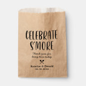 Rustic S'more Love Wedding Favor Bag Bedankzakje (Voorkant)