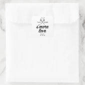 Rustic S'more Love Wedding Favor Sticker Carré (Sac)