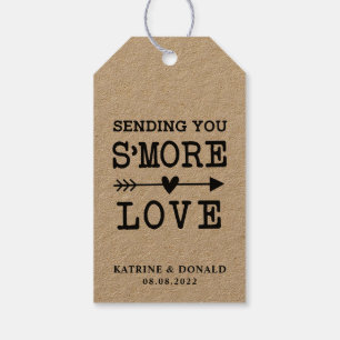 Rustic S'more Love Wedding Gift Labels Cadeaulabel