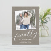 Rustic Snapshot Photo Verloving Aankondiging (Staand voorkant)