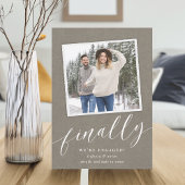 Rustic Snapshot Photo Verloving Aankondiging