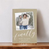 Rustic Snapshot Photo Verloving Aankondiging