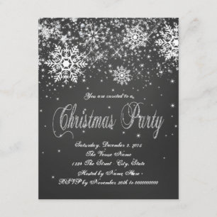 Rustic Snowflake Chalk Corporate Kerstparty Kaart