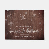 Rustic Snowflake Kerstmis Deurmat (Voorkant)