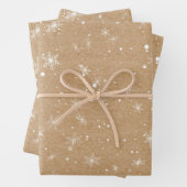 Rustic Snowflake Pattern - Holiday  Kraft Inpakpapier Vel (In situ)