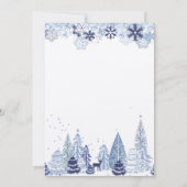 Rustic Snowflakes Winter Marriage Kaart (Achterkant)