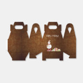 Rustic Snowman geeft kerstcadeaudoos Bedankdoosjes (Uitgevouwen)