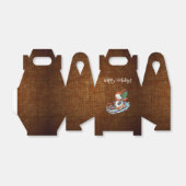 Rustic Snowman op Sled-kerstbox Bedankdoosjes (Uitgevouwen)