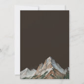 Rustic Snowy Mountain Landscape Watercolor Wedding Kaart (Achterkant)