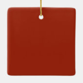 Rustic Snowy Village Scene Photo Ceramic Ornament (Achterkant)