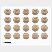 Rustic Social handle Chocolate chip Étiquette de c (Feuille)