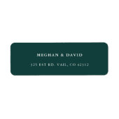 Rustic Solid Hunter Green Wedding Label (Voorkant)