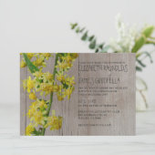 Rustic Solidago Wedding Invitations Kaart (Staand voorkant)