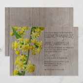 Rustic Solidago Wedding Invitations Kaart (Voorkant / Achterkant)