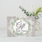 Rustic Southern Waterverf Cotton Certificate Kaart (Staand voorkant)