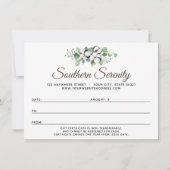 Rustic Southern Waterverf Cotton Certificate Kaart (Achterkant)