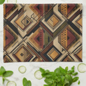Rustic Southwestern Streeppatroon (1) Theedoek (Gevouwen)