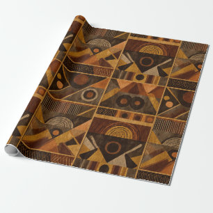 Rustic Southwestern Streeppatroon (4) Cadeaupapier