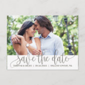 Rustic Sparen de Foto van de Datum Aankondigingskaart (Voorkant)