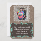 Rustic sparen de Kaart van de Datum, Twee Brides (Achterkant)