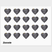 Rustic Sparen de Witte Typografie van het Chalkboa Hart Sticker (Vel)