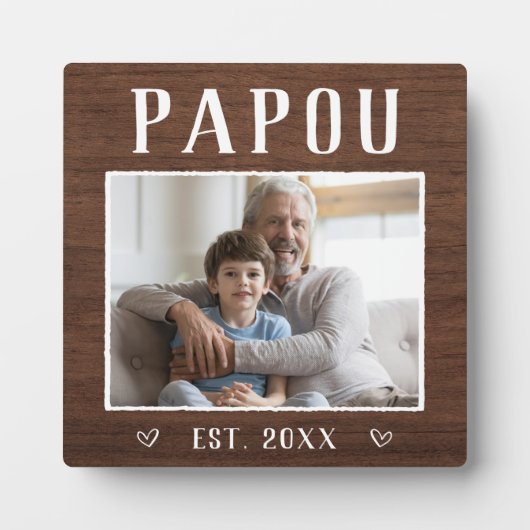 Rustic Specialized Papou Grandpa Foto Fotoplaat (Voorkant)