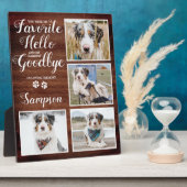 Rustic Specialized Pet Memorial Photo Collage Fotoplaat (Zijkant)