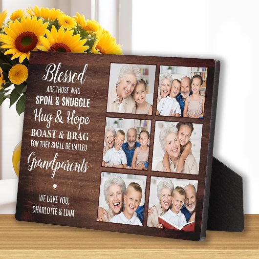 Rustic Specialized Photo Collage Grandouders Fotoplaat