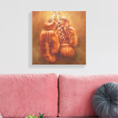 Rustic Sports | Boxing Glove Canvas Afdruk (Insitu (Woonkamer))