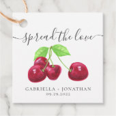 Rustic Spread the Love Cherry Jam Kraft Paper Bedankjes Labels (Voorkant)