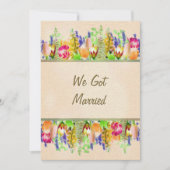 Rustic Spring Floral Marriage Announding Aankondiging (Voorkant)