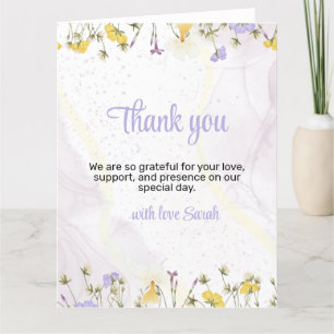 Rustic Spring Floral vrijgezellenfeest bruiloft Bedankkaart